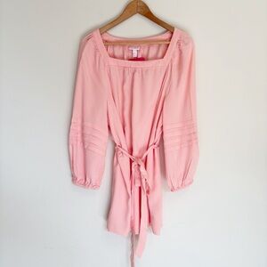 NWT Isabel Maternity Peachy Orange Maternity Top with Tie Waist